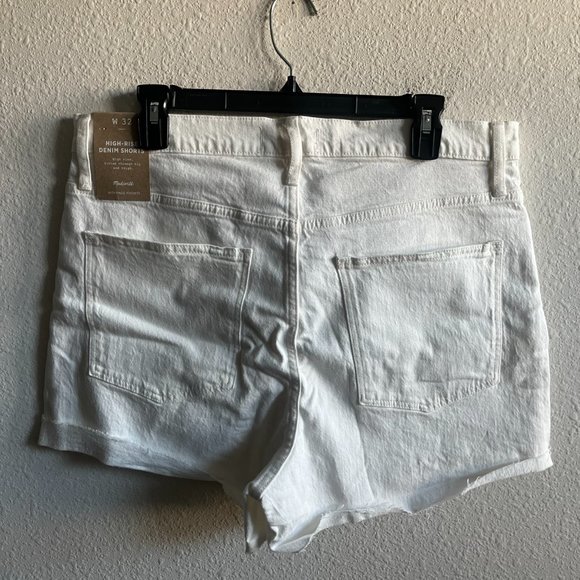 NWT Madewell High-Rise Denim Shorts in Tile White Size 32 - Picture 9 of 13